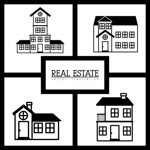 Creative real estate illustration vectors 02 real estate Estate creative   