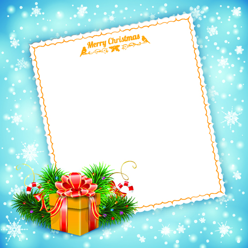 Blank paper christmas greeting card vector 02 greeting christmas card vector blank   