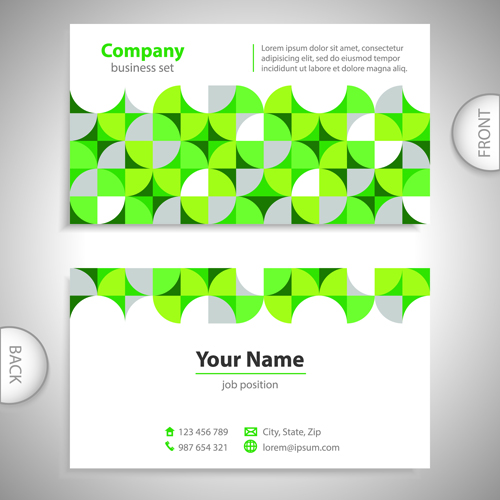 Excellent business cards front back template vector 01 template Excellent cards business card business   