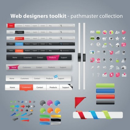 Web designers toolkit vector material 02 web toolkit kit graphics designers design   