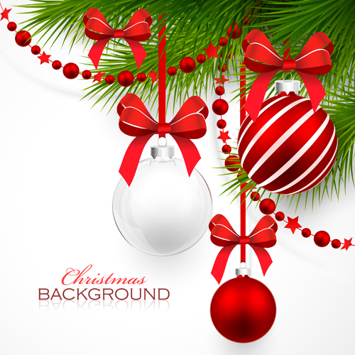 Red with white christmas decorations background vector 02 decorations Christmas decoration christmas background vector background   