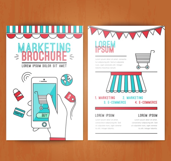 Marketing brochure cover template vector template marketing cover brochure   