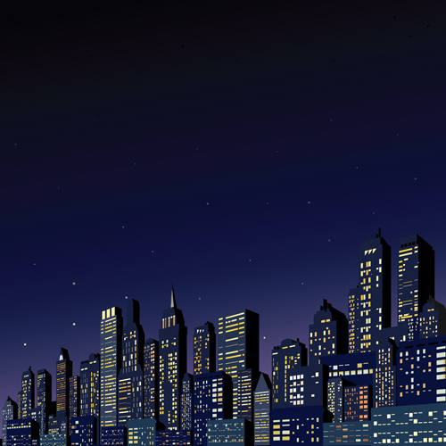 Beautiful night city vector graphics 02 night city beautiful   