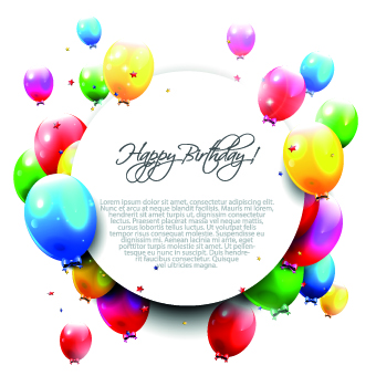 Colored Happy Birthday balloons vector 02 happy birthday happy colored balloons balloon   