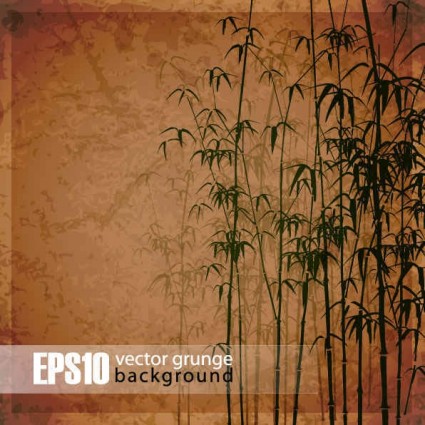 Vintage bamboo forest background vector 01 Retro font forest bamboo background   