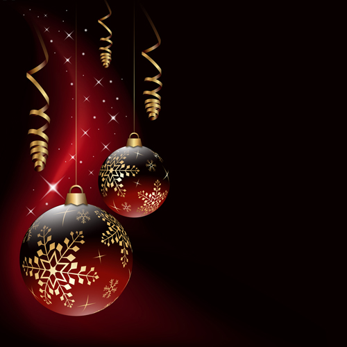 Red style Christmas background art vector 02 style red christmas   