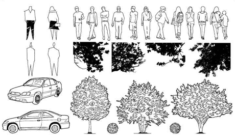 Figure the trees Vector trees the figure   