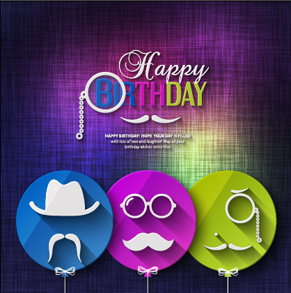 Flat balloon with happy birthday background vector 05 happy birthday birthday balloon background   