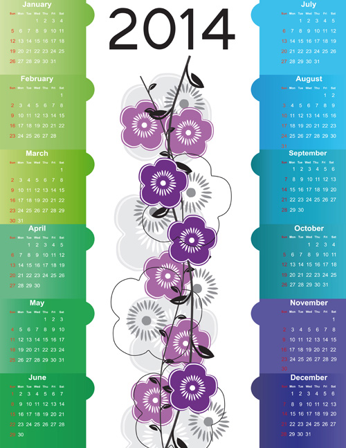 Calendar 2014 vector huge collection 60 Huge collection collection calendar 2014   