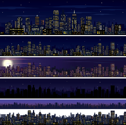 Beautiful night city vector graphics 01 night city beautiful   