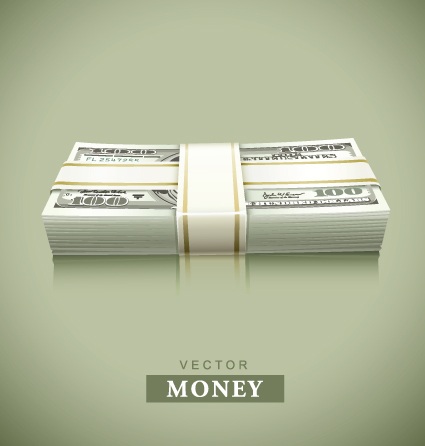 Set of Dollars in bundles design vector 02 dollars bundles   