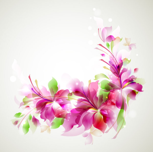 Stylish Shiny flower art background vector 01 stylish shiny flower art   