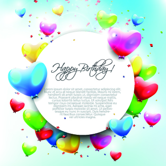 Colored Happy Birthday balloons vector 03 happy birthday happy colored birthday balloons balloon   