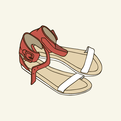 Woman sandals vector material woman sandals material   