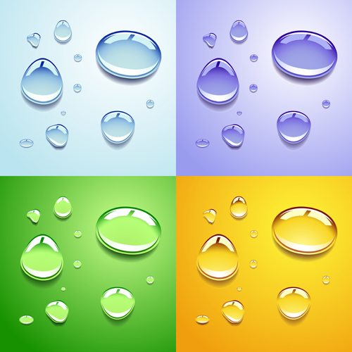 Realistic water drop vector background material 03 water drop water realistic background material background   