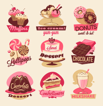 Vintage food Logo vector 01 vintage logo food   