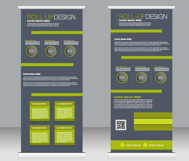 Exhibition advertising vertical banner vectors set 24 vertical Exhibition banner advertising   