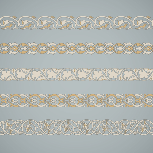 Ornaments tiling borders seamless vectors 02 tiling seamless ornaments borders   