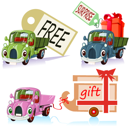 Tag car cartoon vector set 05 tag cartoon car   