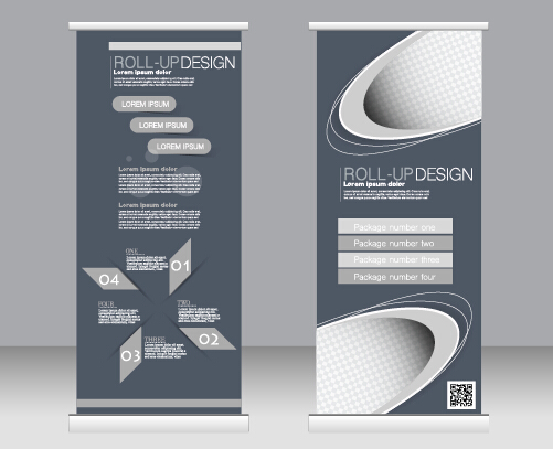 Exhibition advertising vertical banner vectors set 03 vertical Exhibition banner advertising   