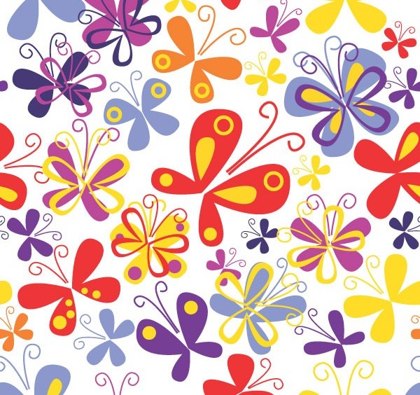 Colourful painted butterfly background vector 35889 painted Colourful butterfly background   