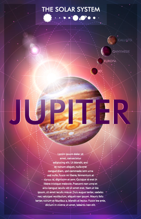 Set of nine planets in the solar system vector 07 system solar nine planets   