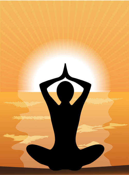 Meditation design elements vector graphics 03 vector graphics vector graphic meditation element design elements   