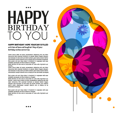 Template birthday greeting card vector material 07 greeting card vector car birthday   
