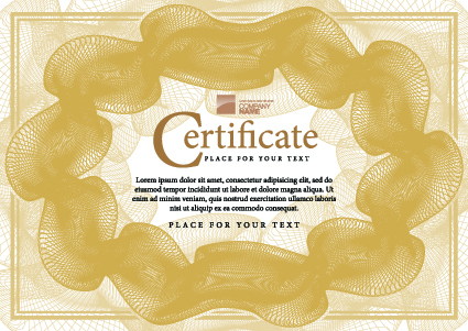 Vector Gentle certificate template set 04 gentle certificate template certificate   