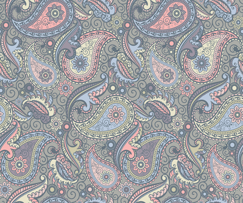 Pattern paisley seamless vector material 02 seamless pattern paisley   