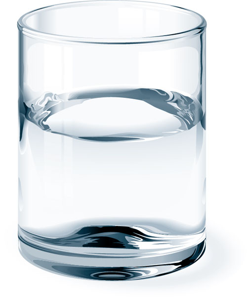 Glass cup with water vectors set 01 water glass cup   