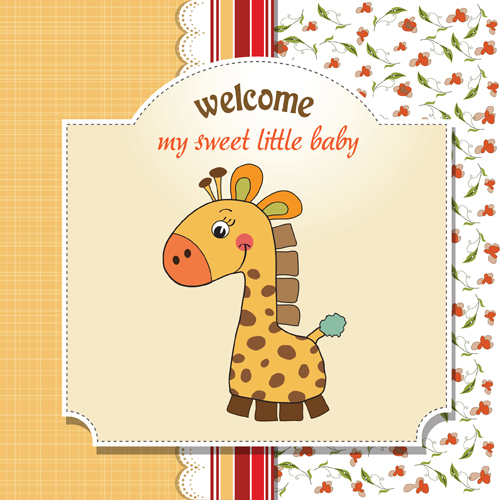 Cute Kid card design vector 08 signs kid cute card   