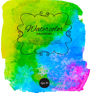 Bright watercolor background graphics vector 02 watercolor bright background   