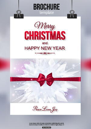 2015 Christmas and new year brochure vector material 11 new year christmas brochure   