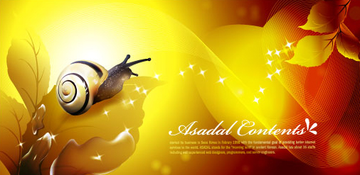 Snail with golden background vector 02 snail golden background vector background   