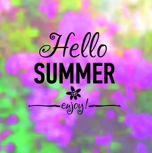 Hello summer blurred background 03 vector summer red background blurred background   