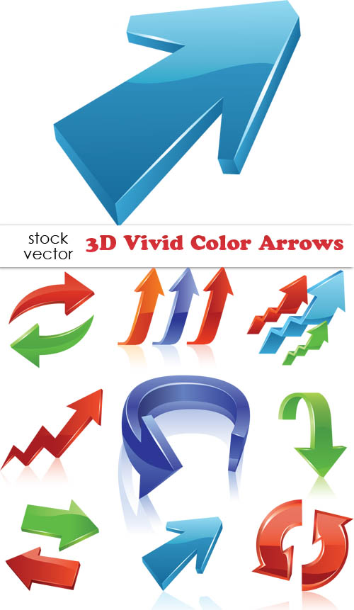 free vector 3D Color Arrows color arrows   