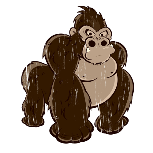 Amusing gorilla cartoon styles vector 04 gorilla cartoon Amusing   