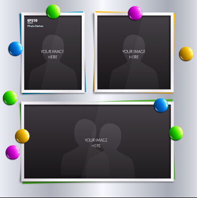 Vector empty photo frames design material 10 photo frames frames empty   