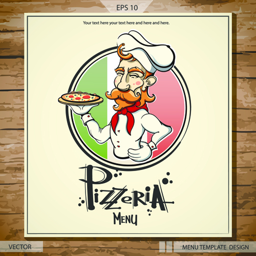 Funny pizza menu design vector 05 pizza menu funny   