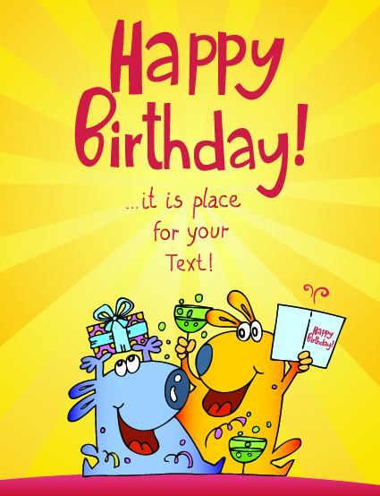 Funny cartoon birthday cards vector 04 funny card birthday cards birthday   