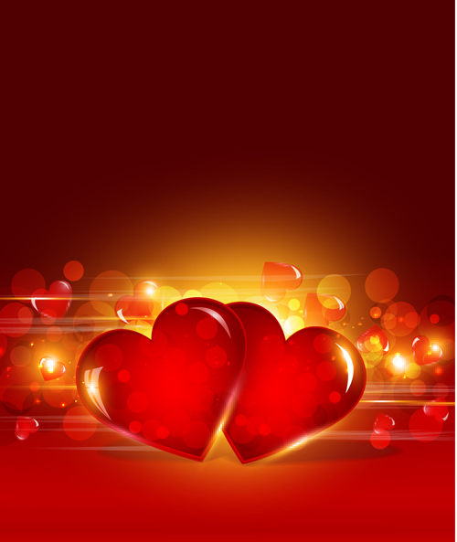 Vector heart Valentine background art 03 Valentine heart   