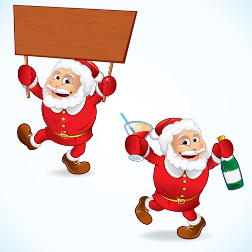 Elements of Funny santa design vector graphics 01 santa funny elements element   