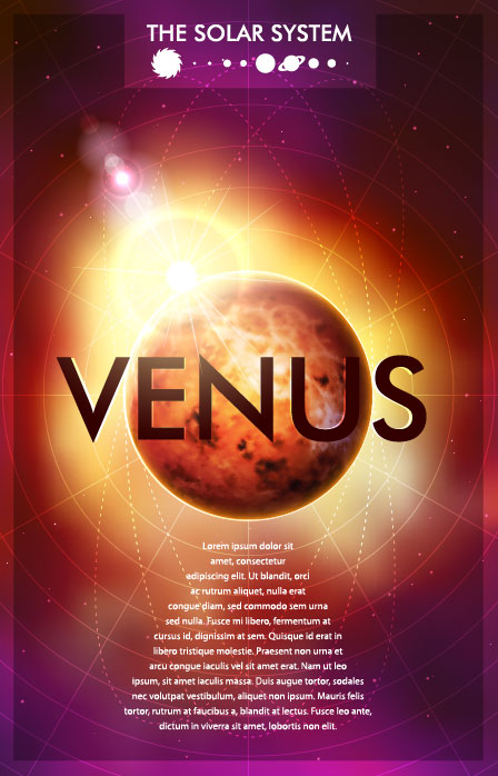 Set of nine planets in the solar system vector 05 system solar nine planets   