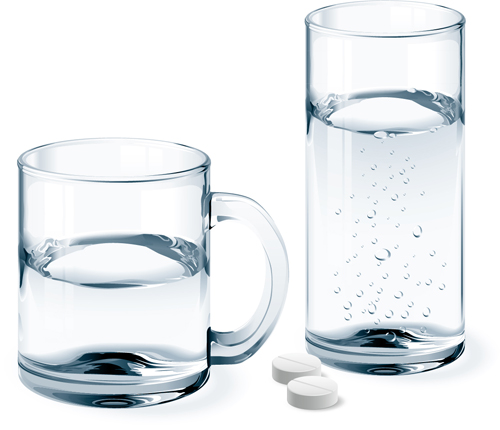 Glass cup with water vectors set 02 water glass cup   