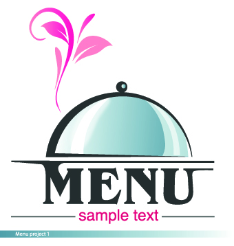 Restaurant Logos with Menu Illustration vector 01 restaurant logo restaurant menu logos logo illustration   