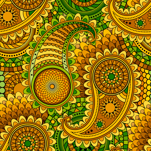 Pattern paisley seamless vector material 04 seamless pattern paisley   