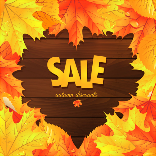 Creative Autumn sale design vector 03 sale design creative autumn   