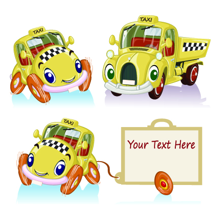 Tag car cartoon vector set 03 tag cartoon car   