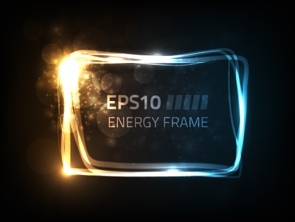 Sparkling Energy Frame vector graphics 01 sparkling frame energy   